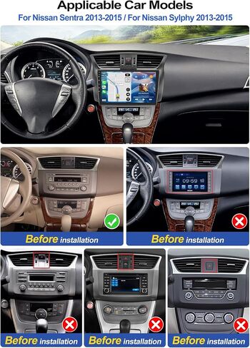 2+64GB Android 13 Car Stereo for Nissan Sentra Radio 2013 2014 2015 with Wireless CarPlay Android Auto 10.1" Touch Screen Bluetooth Car Radio with GPS Navigation HiFi Audio WiFi FM AHD Backup Camera in Saudi Arabia