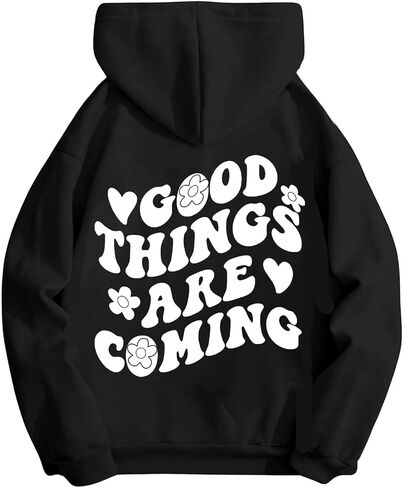 SOLY HUX Women's Letter Graphic Oversized Hoodies Aesthetic Hooded Sweatshirt Pullover Fall Clothes in Saudi Arabia