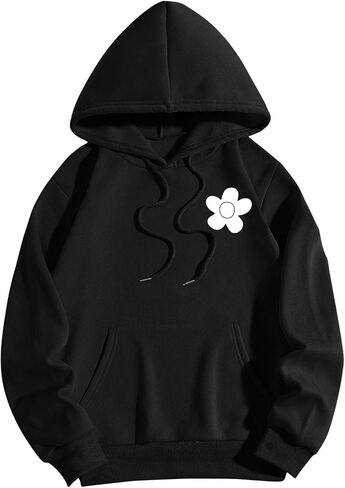 SOLY HUX Women's Letter Graphic Oversized Hoodies Aesthetic Hooded Sweatshirt Pullover Fall Clothes in Saudi Arabia