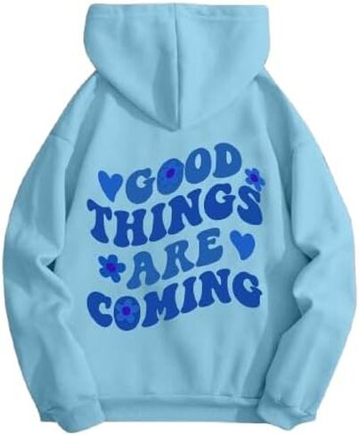 SOLY HUX Women's Letter Graphic Oversized Hoodies Aesthetic Hooded Sweatshirt Pullover Fall Clothes in Saudi Arabia