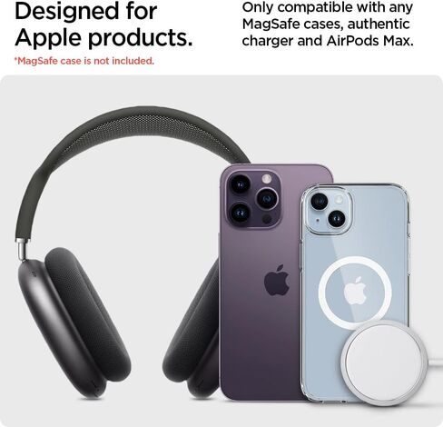 حامل سبايجن الفاخر من الألومنيوم مصمم لسماعات AirPods Max، وسماعات Sonos Ace، وBose، وBeats، وSony، وSennheiser [الشاحن غير متضمن] حامل سماعات رأس عالمي مزدوج - رمادي فضائي in Kuwait