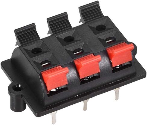 uxcell 2 Row 8 Way Spring Speaker Terminal Clip Push Release Connector Cable Terminals Strip Block WP8-03 in Saudi Arabia