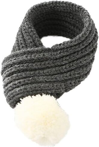Dog Hat & Scarf Set, Dog Knitted Hat Christmas Winter Warm Caps Cute Neck Ear Warmer Hood Warm Scarf Party Decoration for Pet Cat A-Pink Diamond Medium in Kuwait