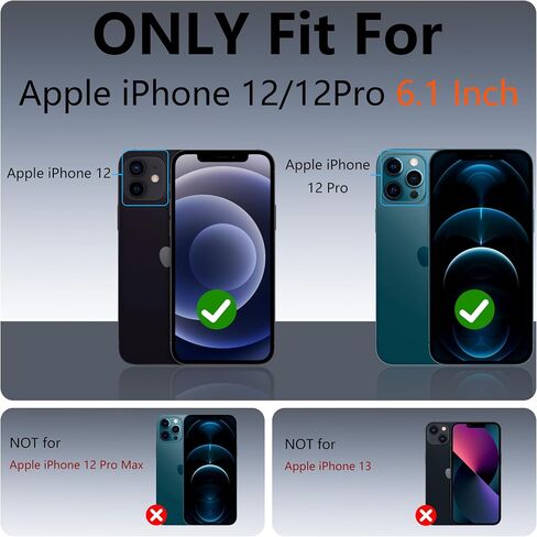 YmhxcY for iPhone 12 Case & iPhone 12 Pro Phone Case Shockproof Dropproof Dust-Proof Drop Proof 3-Layer Durable Phone Case Heavy Duty Protection Phone Case Cover for iPhone 12 6.1“Black and Grey in Saudi Arabia