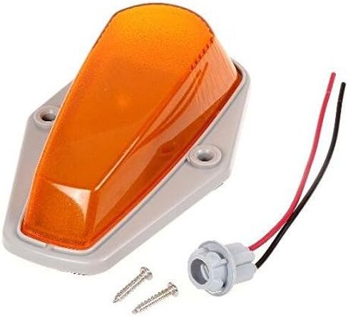 5pcs Cab Marker Roof Running Light Black Cover Lens With Amber LED Bulbs Compatible with 1973-1997 Ford F-150 F-250 F-350 F Series Pickup Super Duty Trucks in Kuwait