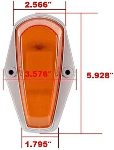 5pcs Cab Marker Roof Running Light Black Cover Lens With Amber LED Bulbs Compatible with 1973-1997 Ford F-150 F-250 F-350 F Series Pickup Super Duty Trucks in Kuwait