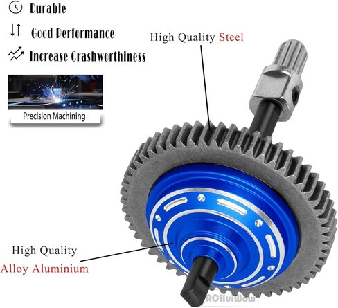 RC 54T Center Diff Gear Upgrades Part for 1/10 Slash 4x4,Slash 4x4 VXL,Rustler 4x4,Rustler 4x4 VXL,Stampede 4x4,Stampede 4x4 VXL,Hoss 4x4 VXL,Metal 54T Gear Slipper Clutch,Titanium in Kuwait