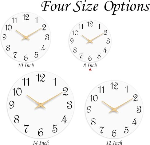 Wall Clock, 10 Inch Modern Wall Clocks Battery Operated, Silent Non Ticking Clock Decorative for Kitchen, Living Room, Bathroom, Office, Bedroom(Black Gold) in Saudi Arabia