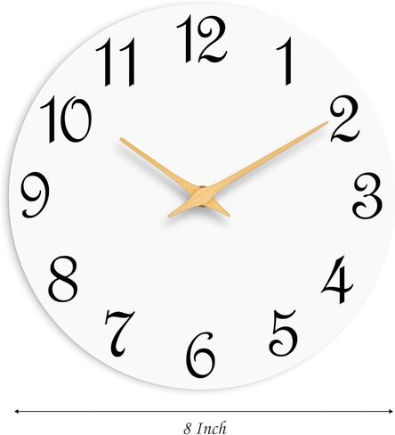 Wall Clock, 10 Inch Modern Wall Clocks Battery Operated, Silent Non Ticking Clock Decorative for Kitchen, Living Room, Bathroom, Office, Bedroom(Black Gold) in Saudi Arabia