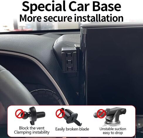Car Phone Holder for Toyota Highlander 2020-2024，Highlander Hybrid 2020-2024 【Not fit Grand Highlander】Auto Accessories Navigation Bracket Interior Decoration Cell Mobile Mount Holders case Accessory in Kuwait