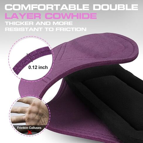 Lifting Straps Women, Weightlifting Wrist Straps with Cushion Wrist Loop, Double Layer Leather, and Storage Pouch, Women Gym Hand Grips for Deadlift, Powerlifting, Rows, Pull Ups, Bodybuilding in Saudi Arabia