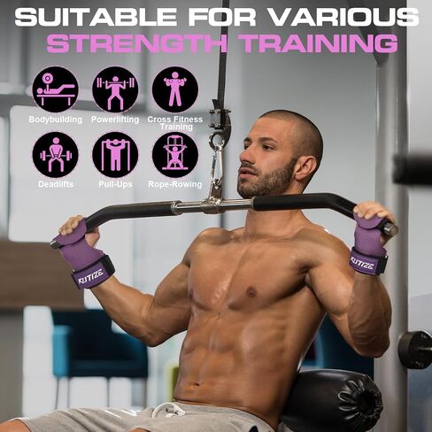 Lifting Straps Women, Weightlifting Wrist Straps with Cushion Wrist Loop, Double Layer Leather, and Storage Pouch, Women Gym Hand Grips for Deadlift, Powerlifting, Rows, Pull Ups, Bodybuilding in Saudi Arabia
