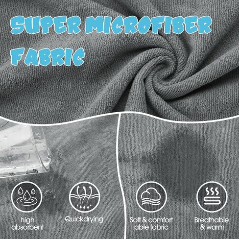 Super Absorbent Dog Bathrobe, Microfiber Bath Robe Towel for Fast Drying, Cozy Fit, Adjustable Belly Strap, Unique Dinosaur Design Dog Drying Coat for Bath, Rainy Walks & Cold Weather in Saudi Arabia