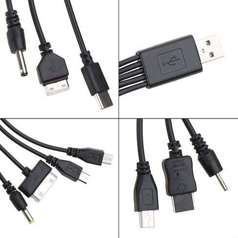 10 في 1 USB شاحن متعدد كابلات USB للهواتف المحمولة سلك شحن USB عالمي USB إلى متعدد التوصيل كابل شاحن الهاتف الخليوي 10 في 1 كابل USB للهواتف الذكية كابل شاحن 20 سم / 7.87 بوصة in Saudi Arabia