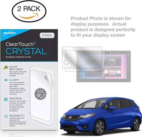 BoxWave Screen Protector Compatible with Honda 2018 Fit Display (7 in) - ClearTouch Crystal (2-Pack), HD Film Skin - Shields from Scratches for Honda 2018 Fit Display (7 in) in Saudi Arabia