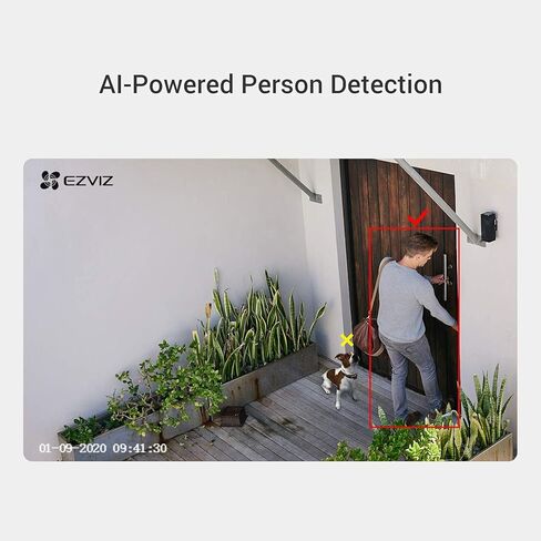 كاميرا أمان EZVIZ WiFi خارجية IP67 مقاومة للماء، 1080 بكسل مع رؤية ليلية ملونة، اكتشاف الأشخاص بالذكاء الاصطناعي، محادثة ثنائية الاتجاه، تنبيهات الحركة، ضغط فيديو H.265 | سي 3 دبليو برو in Kuwait