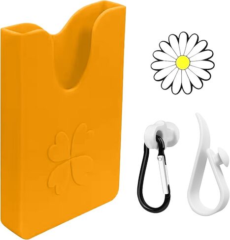 Complete Bogg Bag Accessories Set - Silicone Phone Holder, Dual Key Holder Inserts, and Trendy Bag Charm (Yellow) in Saudi Arabia