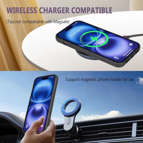 حافظة محفظة لهاتف iPhone 16 مع حامل بطاقة / محفظة / حزام حول الجسم، [حجب RFID] [مغناطيسي] غطاء واقٍ من جلد البولي يوريثان مقاوم للصدمات لهاتف iPhone 16، مقاس 6.1 بوصة، أرجواني in Kuwait