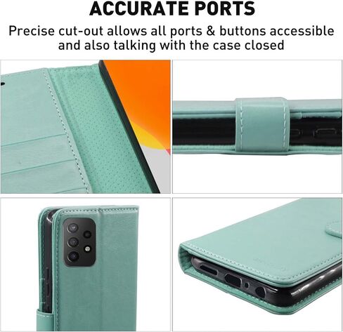 حافظة محفظة MONASAY متوافقة مع هاتف Galaxy A23 5G، [واقي شاشة زجاجي متضمن] [حجب RFID] غطاء هاتف خلوي من الجلد القابل للطي مع حامل بطاقة الائتمان، أرجواني in Kuwait