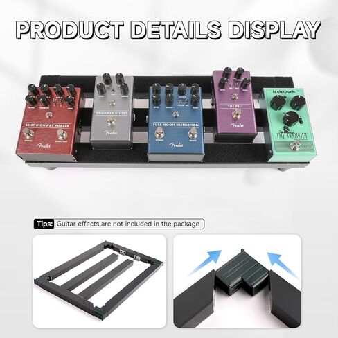 Ghost Fire Guitar Pedal Board Aluminum Alloy 1.76lb Super light Effect Pedalboard 19.8''x11.5'' with Carry Bag,SPL-04 and Power Supply GS10-SE in Kuwait