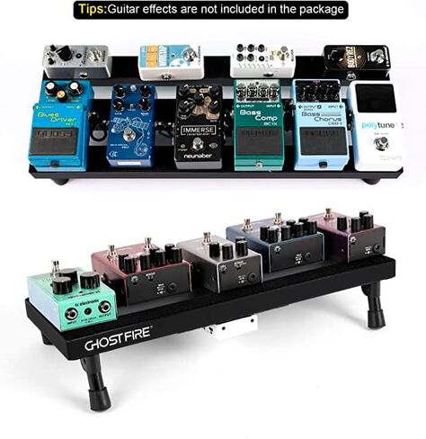 Ghost Fire Guitar Pedal Board Aluminum Alloy 1.76lb Super light Effect Pedalboard 19.8''x11.5'' with Carry Bag,SPL-04 and Power Supply GS10-SE in Kuwait