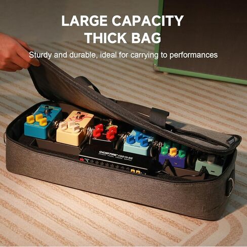 Ghost Fire Guitar Pedal Board Aluminum Alloy 1.76lb Super light Effect Pedalboard 19.8''x11.5'' with Carry Bag,SPL-04 and Power Supply GS10-SE in Kuwait