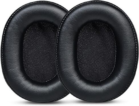 SR50BT قطع غيار وسائد الأذن المصنوعة من الجلد البروتيني وأغطية وسائد الأذن المتوافقة مع سماعات الرأس اللاسلكية Audio-Technica ATH-SR50BT فوق الأذن (أسود مع إبزيم) in Kuwait