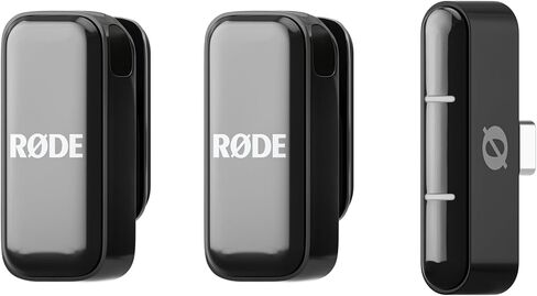 RØDE Wireless Micro - Compact Wireless Microphone, Two Mics with Charge Case for Smartphone Content Creation - Lightning, Black in Kuwait