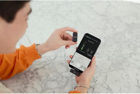 RØDE Wireless Micro - Compact Wireless Microphone, Two Mics with Charge Case for Smartphone Content Creation - Lightning, Black in Kuwait
