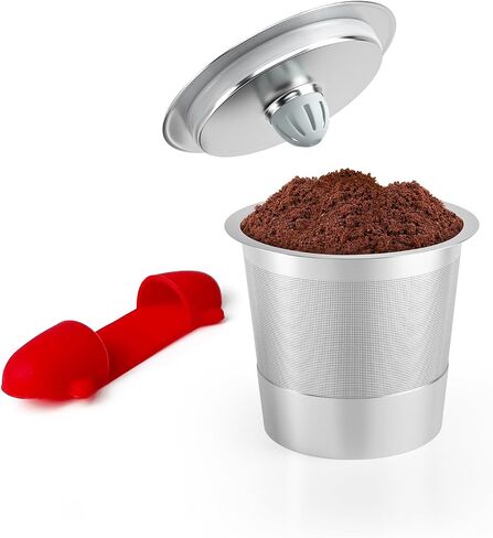 أكواب LIHONG قابلة لإعادة الاستخدام من أجل Keurig، أوعية قهوة قابلة لإعادة الاستخدام من الفولاذ المقاوم للصدأ، أكواب معدنية K متوافقة فقط مع ماكينات صنع القهوة K 1.0 in Saudi Arabia