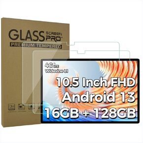 2-Pack Screen Protector for TECLAST T45HD Tablet 10.5 inch Android 13 Tablets, Tempered Glass Film for TECLAST T45HD, Anti-Scratch 9H Hardness