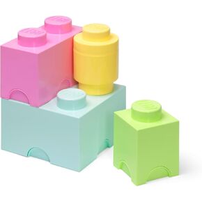 LEGO Storage Brick Multipack L, Stackable Storage Boxes, Set of 4 pcs – Perfect LEGO Organiser, Desk Storage Solution and Room Storage Unit for Kids