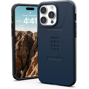 URBAN ARMOR GEAR UAG Designed for iPhone 15 Pro Max Case 6.7" Civilian Olive/Orange, Built-in Magnet Compatible with MagSafe Charging Rugged Military Grade Dropproof Protective Cover