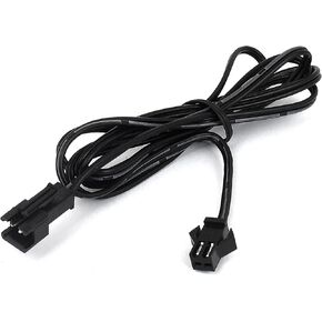 uxcell Female to Male 2 Terminal Connector EL Wire Extension Cable Line 1M Long