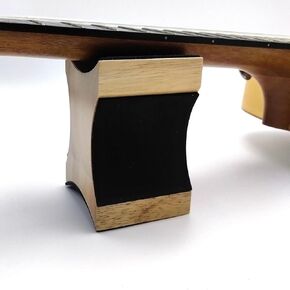 Long Wood Guitar Neck Rest Stand, 9.8 Inches, Cork Cushion Layer, Support For Guitar Bass Ukulele