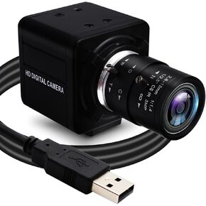 Svpro USB Camera 1080P 60fps High Speed Video Camera with 2.8-12mm Zoom Lens,Manual Focus Cameras Close up Zoom in and Out 720P 120pfs/360P 260fps UVC Golf Swing Camera for Windows Linux MacOS Android