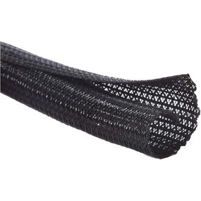 25ft - 1/4 inch Cable Protector Wire Loom Tubing Sleeve Split Sleeving for USB Power Cord Audio Video Cable - Black