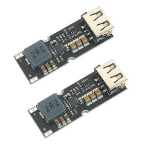 HiLetgo 2pcs TPS61088 Step Up Boost Power Module Mobile Battery Fast Charge Board 3.2V 3.7V 4.2V to 5V 9V 12V USB Fast Charge QC2.0 QC3.0