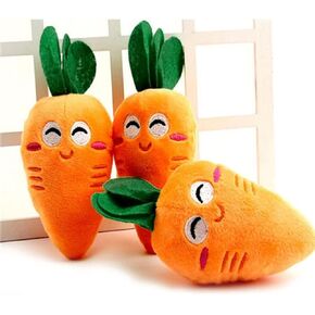 JJLFresheners 1Pc Orange Carrot Dog Toys, Cute Carrot Plush Chew Squeaker Sound Pet Puppy Supplies Plush Dog and Cat Toys with Multi-Squeaks, Carrot Dog Toy