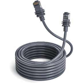 كابل Starlink Gen 3/ Mini القياسي [75 قدمًا / 23 مترًا]، كابل تمديد بديل لشبكة إيثرنت، اتصال ثابت/مقاوم للماء - رمادي