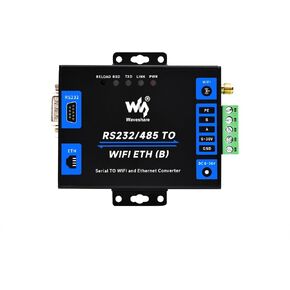 Waveshare Industrial Grade Serial Server RS232/485 to WiFi and Ethernet, Modbus Gateway, MQTT Gateway, Metal Case, Wail-Mount and Rail-Mount
