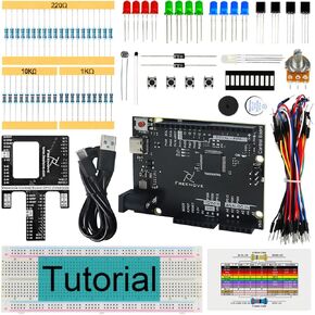Freenove Basic Starter Kit with Board V5 Rev4 WiFi (Compatible with Arduino IDE), Arm Cortex-M4 Microcontroller, Onboard ESP32-S3, 179-Page Detailed Tutorial, 140 Items, 34 Projects