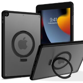 BENTOBEN for iPad 9th Generation Case, iPad 8th Generation Case, iPad 7th Gen Case, iPad 10.2 Case 2021/2020/2019, Slim Translucent Matte Protective Shockproof Cover with Foldable Kickstand, Black