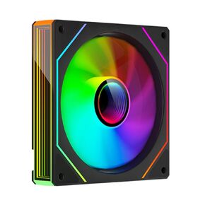 Prism 4 MAX 120mm ARGB case Fan,Infinity Mirror RGB Light Effect 5V 3PIN Motherboard Light Sync 800~1600RPM PWM PC Fan Suitable for Computer Case and CPU Cooler（Black）
