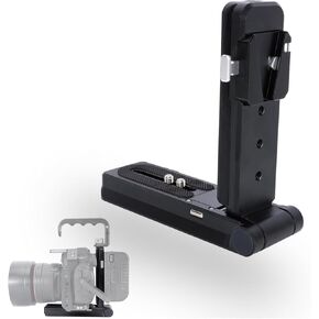 NICEYRIG L-Type V Mount Battery Plate V-Lock Base with Quick Release Plate Dovetails for ARCA-Swiss & for Manfrotto, Heavy Duty V-Mount Half Cage for V Mount Battery, DSLR Camera, Tripod - 598