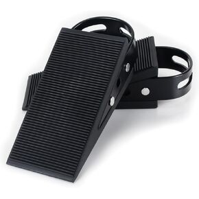 Earl Diamond Heavy Duty Door Stopper, Rubber Door Wedge, Stainless Steel Security Door Stops,Suitable for All Floor Surfaces, Made of Rubber and Stainless Steel, Black (Set of 2)