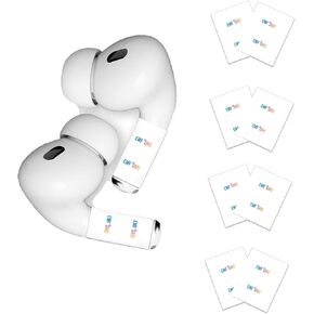 EMF Blocker Stickers for AirPods Neutralize Anti Shield Protection for Bluetooth Headphones Cell Phones Wireless Earbuds Electronic Devices Reduction Harm Defender (White, 4 Pairs)
