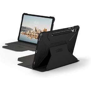 URBAN ARMOR GEAR UAG Designed for Samsung Galaxy Tab S10 Plus Case 12.4" SM-X820/SM-X826B Metropolis SE, Multi-Angle Kickstand Folio with Auto Wake/Sleep S Pen Holder Rugged Protective Cover, Black