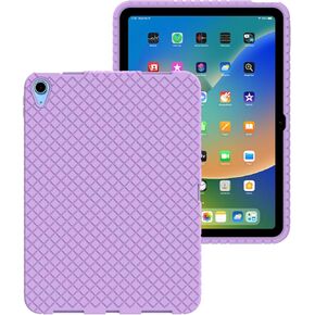 10.9 Inch 2022 Silicone Back Case Cover, Anti Slip Rubber Protective Skin Soft Bumper for Apple iPad 10th Generation, Kids Friendly/Impact Resistant/Shockproof (Black)