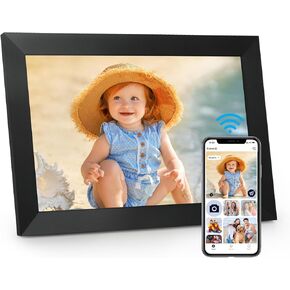 WiFi Digital Picture Frame, 10.1 Inch Digital Photo Frame with1280x800 IPS LCD Touch Screen, 32GB Storage, Auto-Rotate Photo Frame Share Your Photos and Videos via AiMOR App, Black